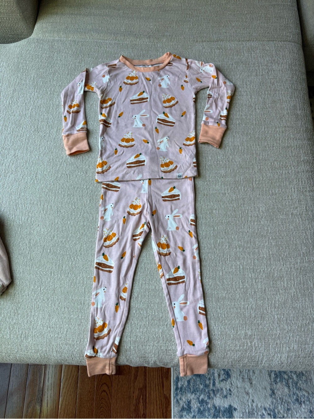 Honest Baby Pajama Set Organic Cotton Pink Bunny